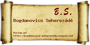 Bogdanovics Seherezádé névjegykártya