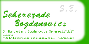 seherezade bogdanovics business card